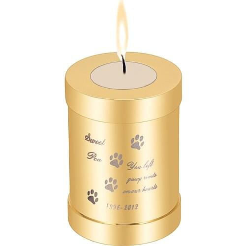Cremation Custom Custom Engrave Pet Name/Da Stainless Steel animal urns for ashes Of Dog/Cat Keepsake Mini Memorial Jewelry Hold