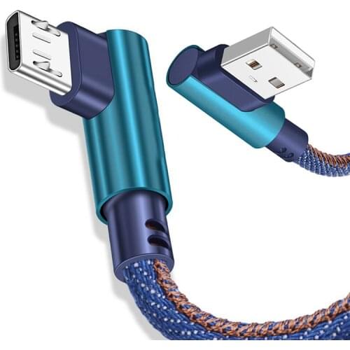 Android Micro USB Data Cable Denim Weaving Fast Charging Microusb Wire For Samsung Xiaomi Redmi 5 Mobile Phone 0.25M 1M 2M Cable