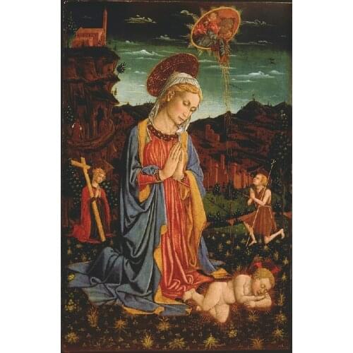 Classical Europe church wall decor Picture Oil Painting Canvas art Jesus' birth print for room decor