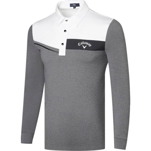 Summer Golf Wear Mens Golf Polo Shirt Fall Golf Long Sleeve 4-color T-shirt Apparel Mens Quick Dry Sports Jersey Golf Shirts