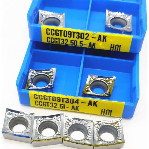 10PCS CCGT09T302 09T304 09T308 -AK H01 Insert CNC Carbide Aluminum Blade