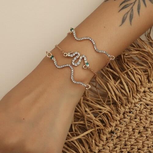 Fashion Snake Charm Bracelets For Elegant Women Clear Cubic Zirconia Bracelet Bangle Adjustable Pulseras Mujer