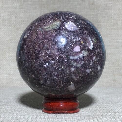 Natural Sphere Purple Mica Quartz Crystal Gift Home Furnishing Decoration Globe Reiki Master Healing Gemstone Ball Ornament