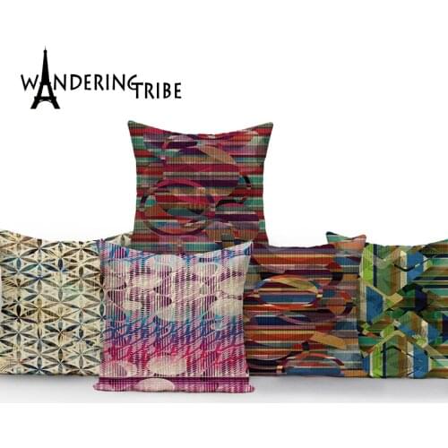 Color Printing Pilow Cover Geometric Style Pillowcases for Pillows 45x45 Abstract Pattern Cushion Covers Home Decor Scandinavian