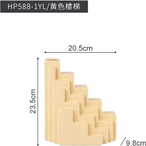 Nordic Ceramic Vase Decoration Home Creative Models Living Room Model Flower Arrangement Geometric Art Decorative Flower Vase