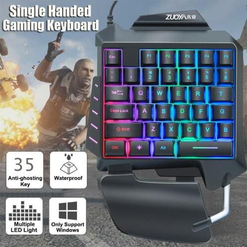 Newest Single Handed Gaming Membrane keyboard 35 keys one hand Ergonomic Game Keypad G92 For PC Laptop Pro PUBG gamer