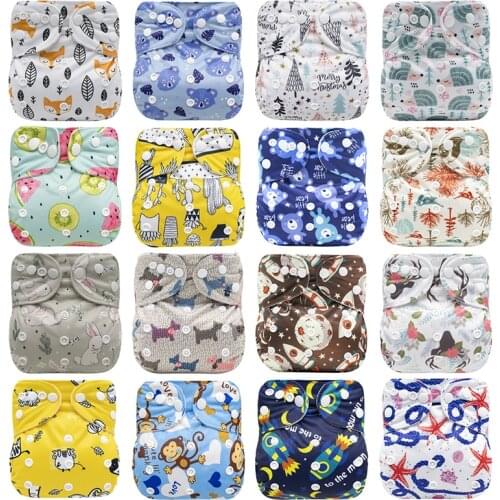 2020 New Washable Baby Cloth Diaper Cover Wrap Adjustable Nappy Reusable Newborn Cloth Diapers TPU Breathable Diapers
