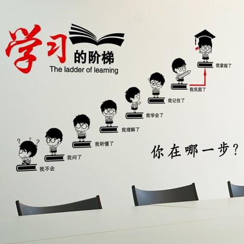 Education and training institutions learning inspirational slogan wall sticker high school senior classroom classroom culture