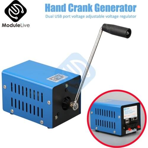 20W Portable Hand-cranked Generator for Outdoor Survival Tourism Emergency Power Bank 2000RPM 5V USB Charge Hand Crank Generator