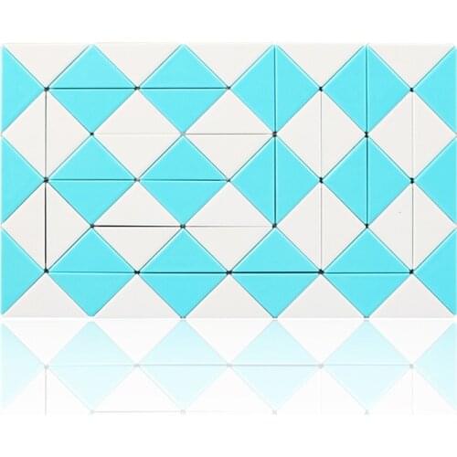 QIYI 60 Blocks Magic Ruler Cube Profissional Strange-shape Education Children Puzzle Magic Snake Cubes For Kids Toys Gift