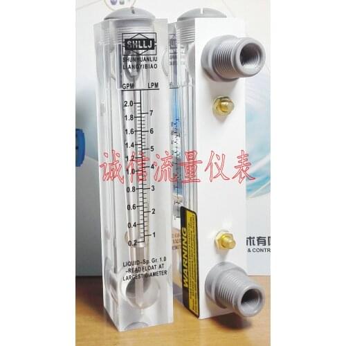 Flowmeter LZM-15 Panel Flowmeter Liquid 0.2-2 GPM (gallon) 1-7 LPM