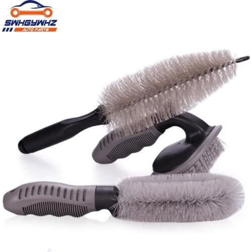 Car Wheel Brush Tire Rim Washing Tool Vehicle Tyre Cleaning Brushes Black Auto Maintenance Care Car Accessories