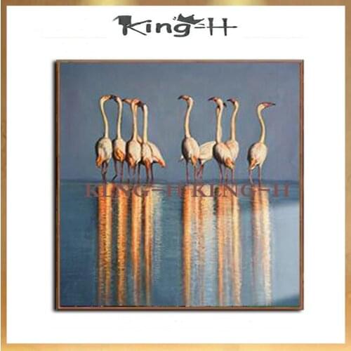 Modern animal of hand-drawing 100% free shipping cranes painting the wall of the sitting room adornment art adornment box machin