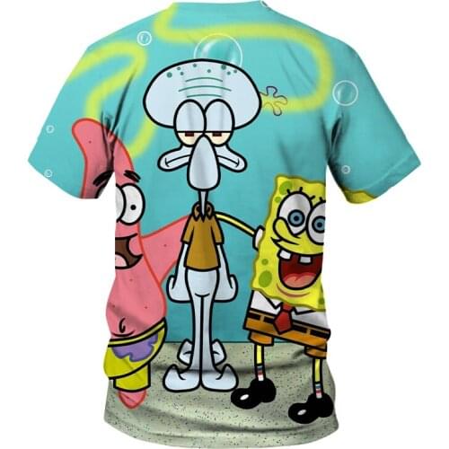 Stylish Men & Women Fun Sponge Family T-Shirts 3D Printed Trendy Sports T-Shirts Tops Men & Women Plus T-Shirts Fir