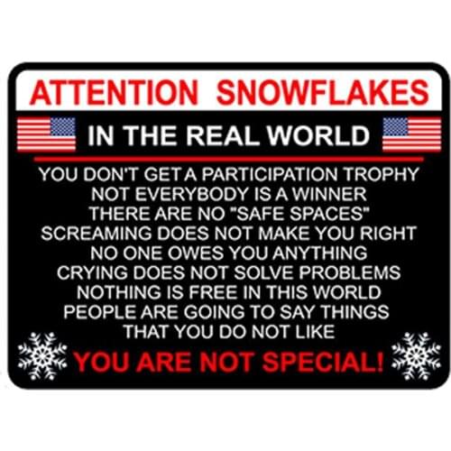 SZWL Creative Attention Snowflake Car Truck Bumper Decals Political Window Decal Trump POTUS Car Styling Car Sticker,13cm*11cm