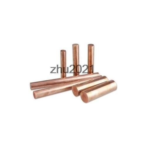T2 Red Copper Rod Diameter 1/2/2.5/3/3.5/4/5/6/7/8/10/12/14/15/16/18/20/25/30/32/35/40-55mm Round Stick Bar 200mm 250mm Leng