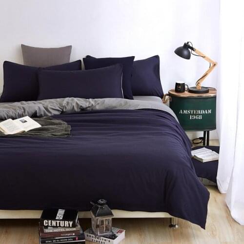 Bedroom Textile Purple black yellow Double Color Simple Bedding Set Kids Queen Weave Beauty Bed Sheet Set Bed Cover