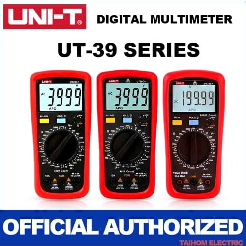 UNI-T UT39C+ Digital Multimeter Auto Range Tester Upgraded from UT39C AC DC V/A Ohm /Temp /Frequency/HFE/NCV test