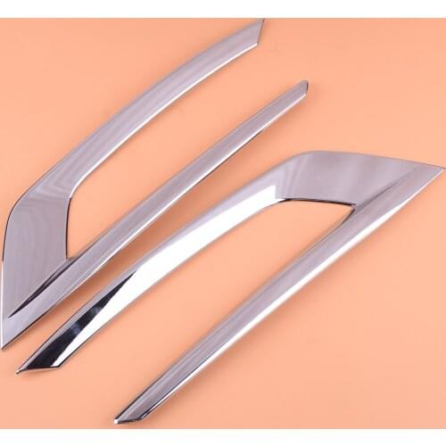 Exterior 2pcs Chrome Front Fog Light Lamp Cover Trim Decoration Fit For Volvo XC60 2018