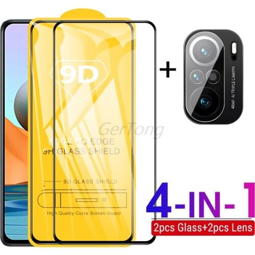 4-in-1 9D Tempered Glass for Xiaomi Redmi K40 Gaming K40 Pro+Screen Protectors Protective Camera Lens Film for Xiaomi Mi Poco F3