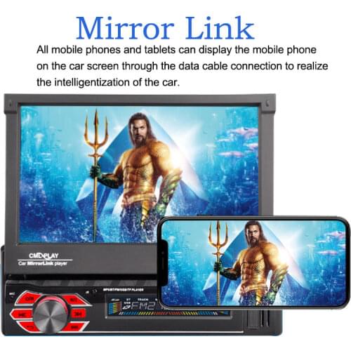 1 Din MP5 TF FM 11 Languages Cyclic Recording FLAC WMA Microphone USB Night Vision RMVB AVI Car Radio Mirror Link SD Bluetooth