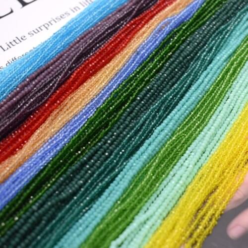 1x2mm Approx 180pcs Small Seed Beads Faceted Crystal Glass Beads Charms Spacer Beads For Jewelry Making DIY Wholesale