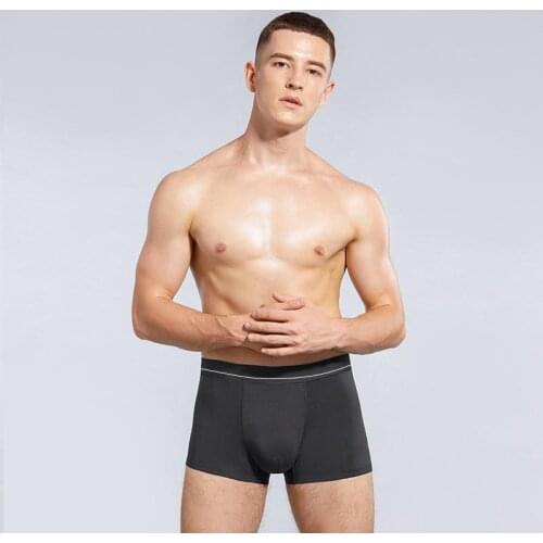 4pcs/Set Mens Boxer Shorts Middle Waist Breathable Underwear High Quality Cotton Comfortable Soft Solid Color Sexy Underpants