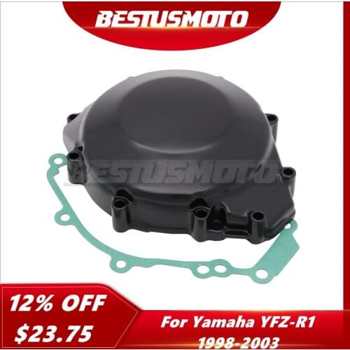 Motorcycle Accessories Left Stator Engine Cover Crankcase w/ Gasket For Yamaha YZFR1 YZF-R1 1998 1999 2000 2001 2002 2003