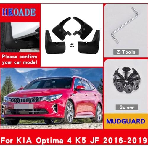 Car Fender Mud Flaps For KIA Optima 4 K5 JF 2016-2019 Mudguards Splash Guards Fender Mudflaps Car Fender Accessories
