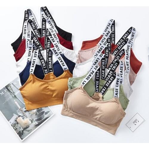 Push Up Women Bra Fitness Women Bralette Top White Padded soutien gorge Brassiere Bra Top Bralette bh sujetador deportivo