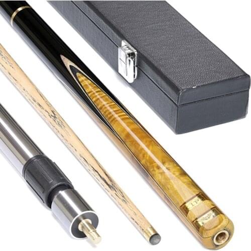 LP Zhuoyue 3/4 Snooker Cue 9.5mm 11.5mm Tip Gold Black Color with Snooker Cue Case Set