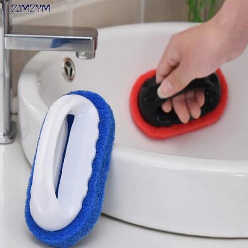 1PC Strong Decontamination Bath Brush Magic Sponge Tiles Brush kitchen Supplies Wash Pot Clean Brush Sponge Rub