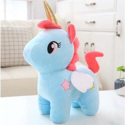 20CM Kawaii Standing Unicorn Plush Toys Stuffed Soft Lovely Animal Unicorn Horse Dolls Pillow Birthday Gift For Children Kids