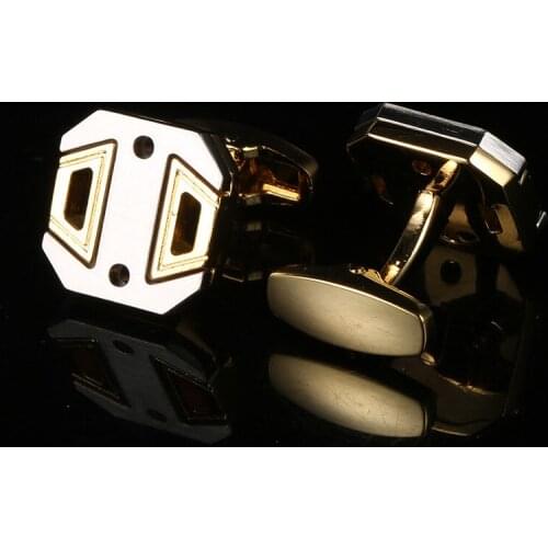 Personality Creative Styling Cufflinks Two-color Fashion Business Mens French Shirts Cuffs Buttons Copper Jewelry Gift