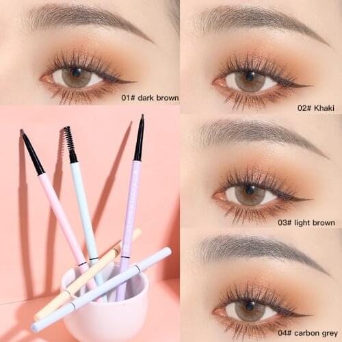 Double Head Eyebrow Pencil 1.5mm Fine Core Waterproof Lasting Eyes 5Colors Black Brown Precise Brow Definer Eye Makeup TSLM1