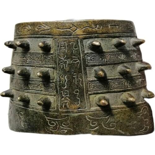 Chinese FOLK old bronzes Old Musical Instrument Of Copper Flat Bell