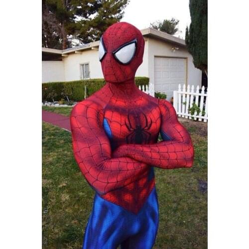 Male/Female/Kids Peter Parker Costume BigLens 3D Printed Cosplay Homecoming Spandex Lycra Zenzai Suit Halloween Costume Cosplay
