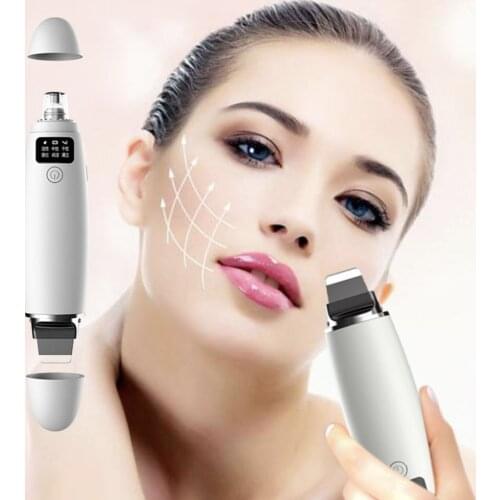 Multifunctional Mini 2 in 1 Blackhead Removal Vacuum Cleaner Ultrasonic Skin Scrubber Acne Peeling Scoop Clean Skin Care Tool