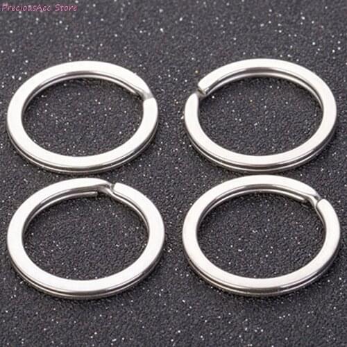 Fashion 10PCS Polished Silver Key Holder Split Ring Keyrings Key Chain Hoop Loop DIY