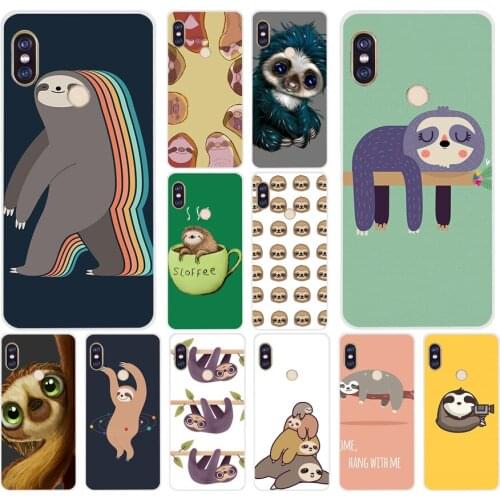 073FG Cute cartoon creature sloth Soft Silicone Tpu Cover phone Case for xiaomi redmi 5A 8 8A 5Plus note 5 5A 8 8t Pro