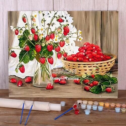 Flowers Fruit DIY Paint By Numbers Package Oil Paints 50*70 Canvas Painting Loft Wall Picture Children Handiwork Handicraft