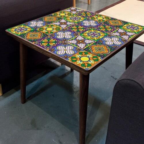 Retro strip tile sticker Kitchen waterproof bathroom apartment deco wallpaper Self-adhesive thicken wall sticker home renovation