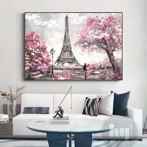 Paris Street View Wall Art Canvas Paintings For Living Room Paris Tower Modern Posters And Prints Wall Pictures For Home Decor