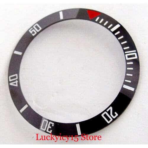 New High Quality 38mm Black Watch Bezel Ring Insert Fit 40mm Automatic Mens Watch