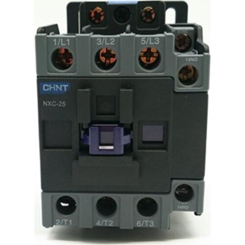 New AC Contactor NXC-25 1NC+1NO 25A Contactor Coil Voltage AC220V AC380V AC110V AC36V AC24V Replace CJX2-2510 CJX-2501