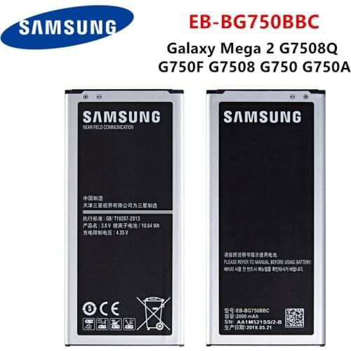 NEW SAMSUNG Orginal EB-BG750BBC Battery 2800mAh For Samsung Galaxy Mega 2 G7508Q G750F G7508 G750 G750A