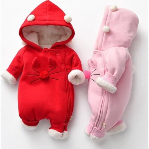 Baby Girl Clothes Winter Winter Romper Infant Boys Clothing Toddler Jumpsuit Cute Cotton Clothes Outerwear Girls Baby Clothing