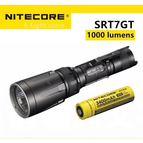 Oringal NITECORE SRT7GT Flashlight CREE XP-L HI V3 1000 Lumen Smart Selector Ring Waterproof Rescue Search Torch Hiking Fishing