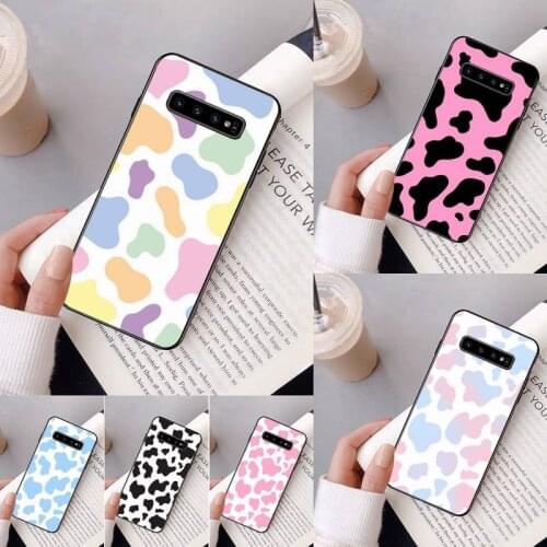 Pink cow Phone Case For Samsung Galaxy A50 A30 A71 A40 S10E A60 A50s A30s Note 8 9 S10 Plus S10 S20 S8