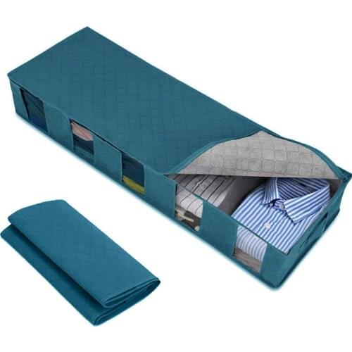 Folding Large Capacity Storage Bag Organizer Clothes Blanket Under Bed Container